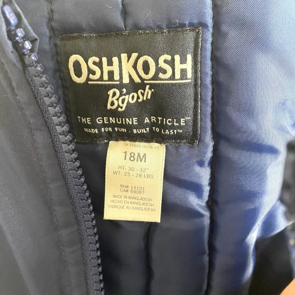 OshKosh Blue Outdoor Snowsuit 18 Month